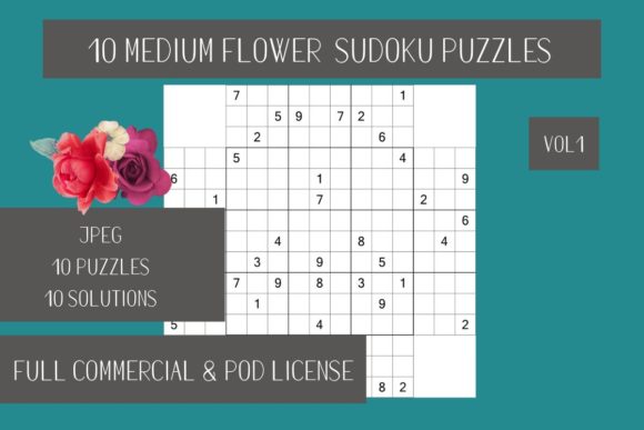Maximizing Value with 10 Medium Flower Sudoku Solutions Vol.1
