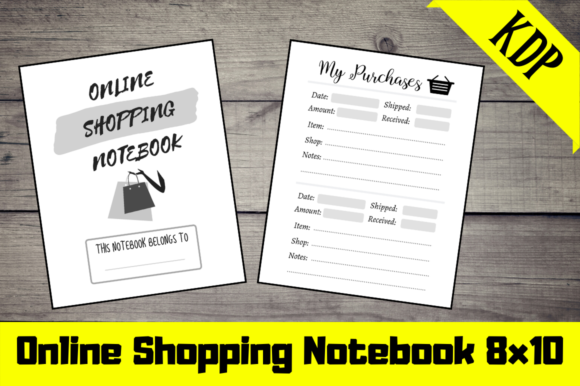 Online Shopping Notebook KDP Interior Guide