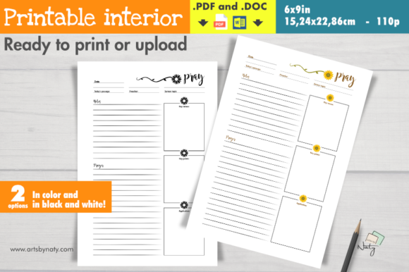Sunflower Prayer Journal Printable KDP: A Beautiful and Practical Tool for Spiritual Reflection